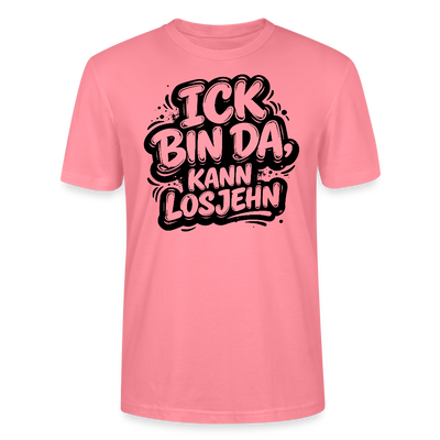 Berlin Shirt-Unisex Bio T-Shirt-ICK BIN DA, KANN LOSJEHN - Pink 