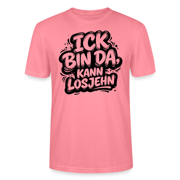 Berlin Shirt-Unisex Bio T-Shirt-ICK BIN DA, KANN LOSJEHN - Pink 