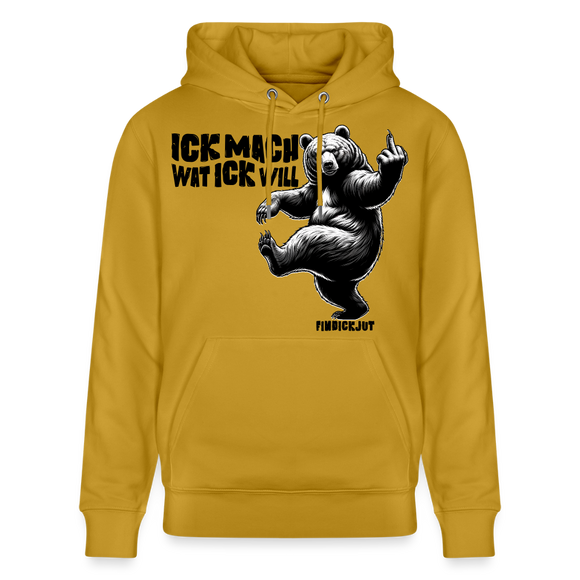 ICK MACH WAT ICK WILL-Unisex Bio-Hoodie IV - Ocker