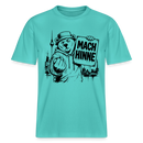 Berlin Souvenir mit Berliner Schnauze-MACH HINNE- RELAXED FIT Unisex Organic T-Shirt - Poolblau