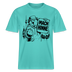 Berlin Souvenir mit Berliner Schnauze-MACH HINNE- RELAXED FIT Unisex Organic T-Shirt - Poolblau