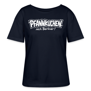 Berlin Shirt-PFANNKUCHEN nich Berliner-Rundhals Frauen Bio-T-Shirt - Navy