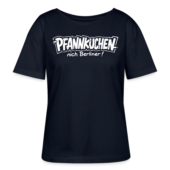 Berlin Shirt-PFANNKUCHEN nich Berliner-Rundhals Frauen Bio-T-Shirt - Navy