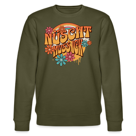 BERLINER RETRO-NÜSCHT MUSS ICK-Unisex Bio-Sweatshirt - Khaki