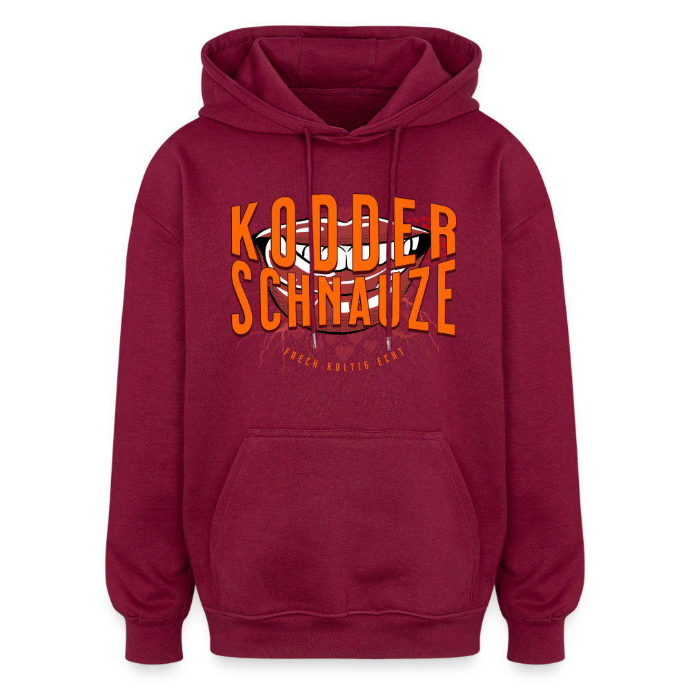 KODDERSCHNAUZE - Oversized Unisex Hoodie - Burgunderrot