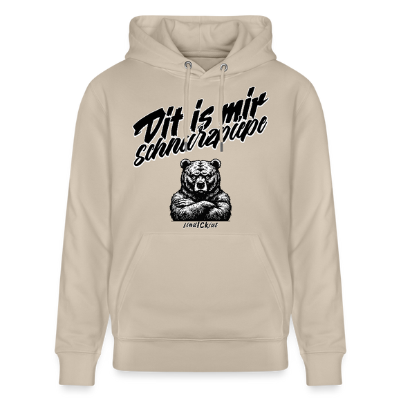 Dit is mir SCHNURZPIEPE-Unisex Bio-Hoodie BIO - Beige