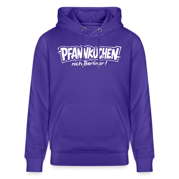 Berliner Spruch-PFANNKUCHEN NICH BERLINER-Unisex Bio-Hoodie - Purple Love 