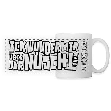 Berliner Spruch-ICK WUNDER MIR-Panoramatasse - Weiß