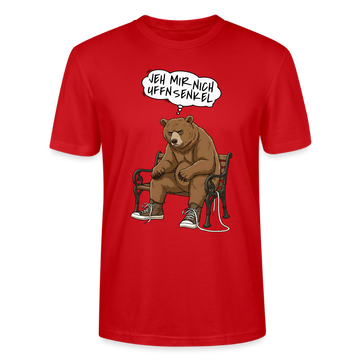 Berliner Bär Shirt-JEH MIR NICH UFFN SENKEL-Unisex T-Shirt - Rot