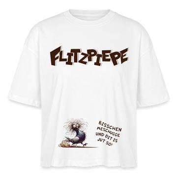 BERLINER FLITZPIEPE - Frauen Boxy Bio-T-Shirt - Weiß