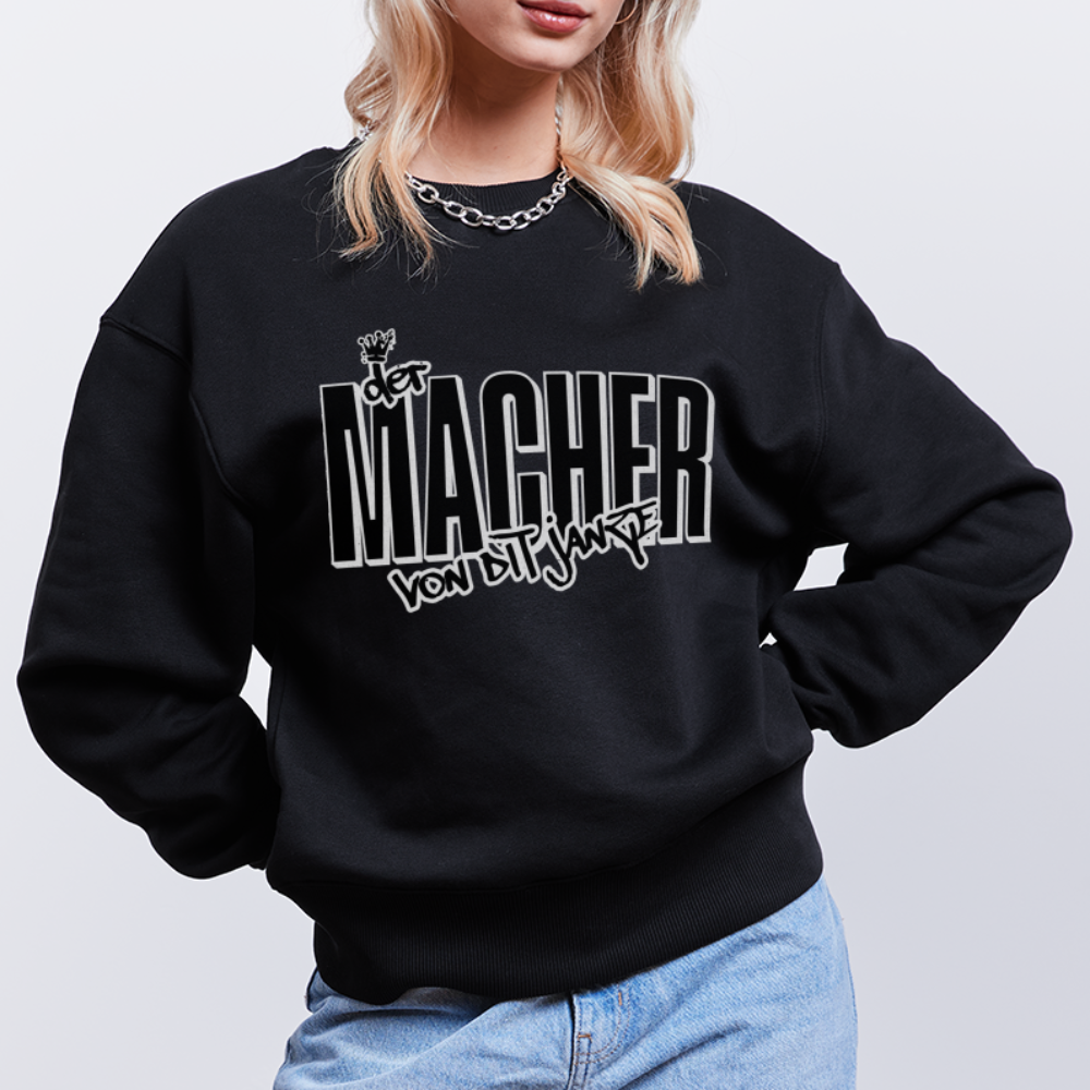 DER MACHER VON DIT JANZE - Unisex Oversize Bio Pullover - Schwarz