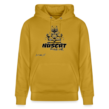 NÜSCHT MUSS ICK-Unisex Bio-Hoodie - Ocker