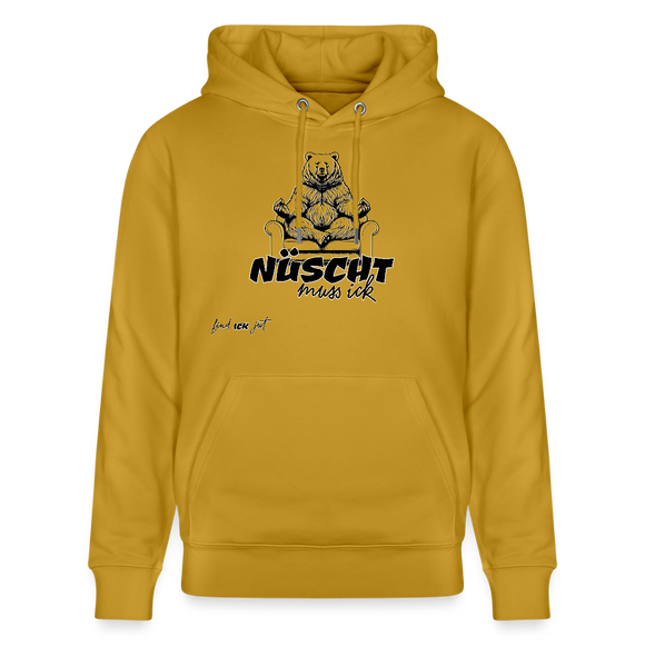 NÜSCHT MUSS ICK-Unisex Bio-Hoodie - Ocker