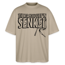 JEH MIR NICH UFFN SENKEL-Oversized Unisex Bio T-Shirt - Steingrau