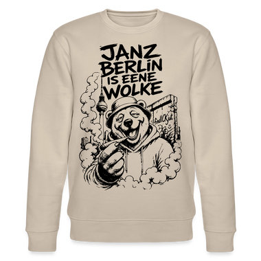JANZ BERLIN IS EENE WOLKE-Unisex Bio-Sweatshirt - Beige