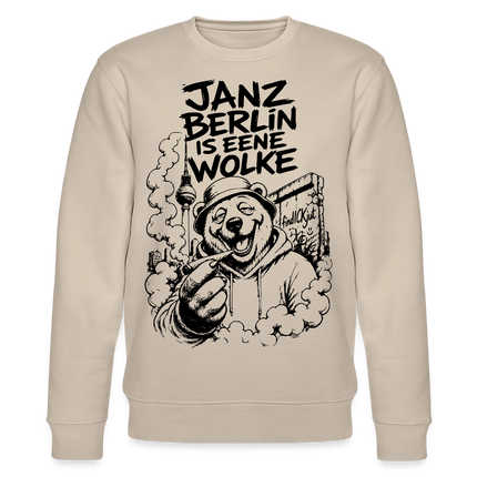 JANZ BERLIN IS EENE WOLKE-Unisex Bio-Sweatshirt - Beige