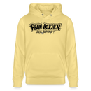 Berliner Spruch-PFANNKUCHEN, nich Berliner!-Unisex Bio-Hoodie - Gelb Viva 