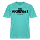 Berliner Spuch-Berliner Lob-NICH ANJESCHISSN-RELAXED FIT Unisex Organic T-Shirt - Poolblau