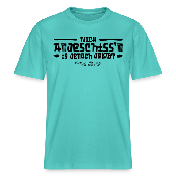 Berliner Spuch-Berliner Lob-NICH ANJESCHISSN-RELAXED FIT Unisex Organic T-Shirt - Poolblau
