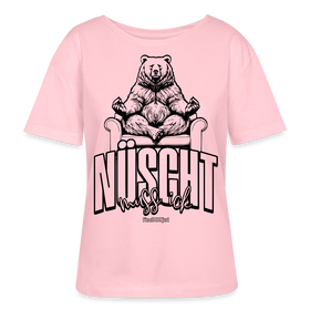 Berlin Shirt-NÜSCHT MUSS ICK-Rundhals Frauen Bio-T-Shirt - Hellrosa