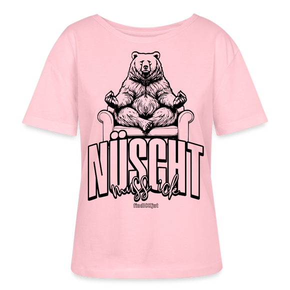Berlin Shirt-NÜSCHT MUSS ICK-Rundhals Frauen Bio-T-Shirt - Hellrosa