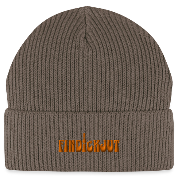 findICKjut-Unisex Bio FISHERMAN BEANIE-Dunkelbraun - Dunkelbraun