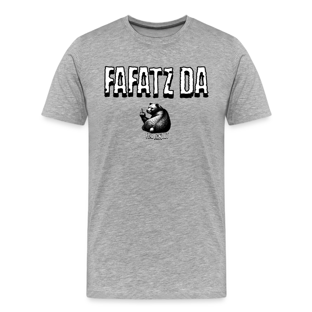 FAFATZ DA-Männer Premium Bio T-Shirt - Grau meliert