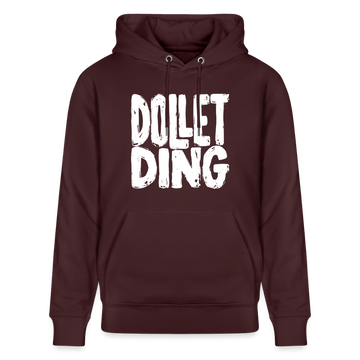 Berliner Spruch-DOLLET DING-Unisex Bio-Hoodie - Maroon