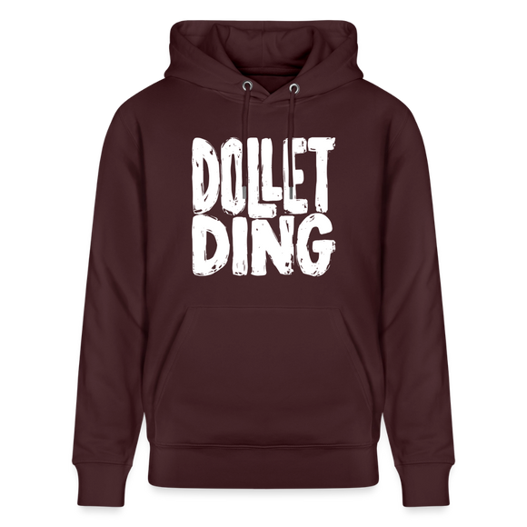 Berliner Spruch-DOLLET DING-Unisex Bio-Hoodie - Maroon