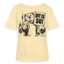 Berlin Souvenir T-Shirt-DIT IS SO!-Relaxed Rundhals Frauen Bio-T-Shirt - Creme