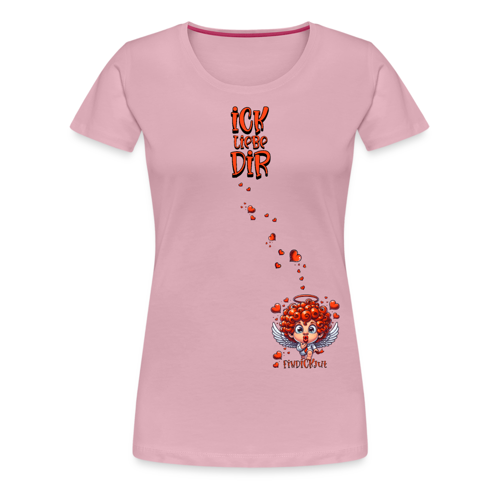 ICK LIEBE DIR-Frauen Premium T-Shirt - Hellrosa