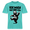 ICK MACH WAT ICK WILL-Relaxed Fit Unisex Bio-T-Shirt IV - Poolblau