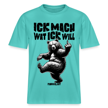 ICK MACH WAT ICK WILL-Relaxed Fit Unisex Bio-T-Shirt IV - Poolblau