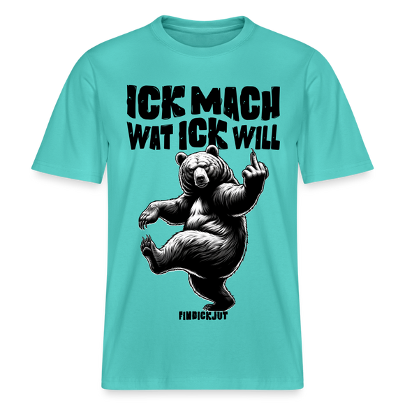 ICK MACH WAT ICK WILL-Relaxed Fit Unisex Bio-T-Shirt IV - Poolblau