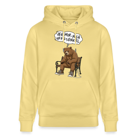 Berliner Bär mit Berliner Schnauze-JEH MIR NICH UFFN SENKEL-Unisex Bio-Hoodie - Gelb Viva 