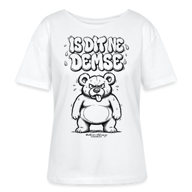 Berlin Shirt mit Berliner Bär-IS DIT NE DEMSE-Rundhals Frauen Bio-T-Shirt - Weiß