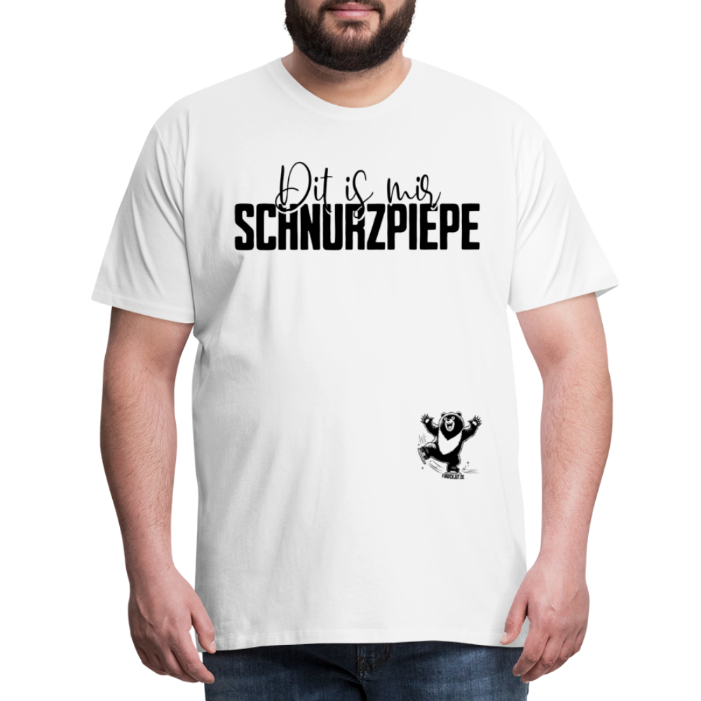 SCHNURZPIEPE - Männer Premium T-Shirt - Weiß