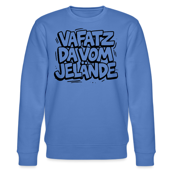 Berliner Schnauze-VAFATZ DA IM JELÄNDE-Unisex Bio-Sweatshirt - Blau