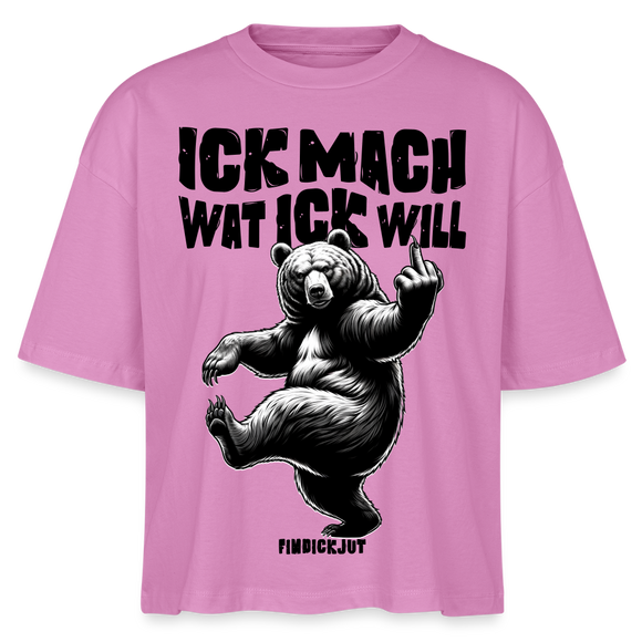 ICK MACH WAT ICK WILL-Frauen Boxy Bio-T-Shirt II - Pink
