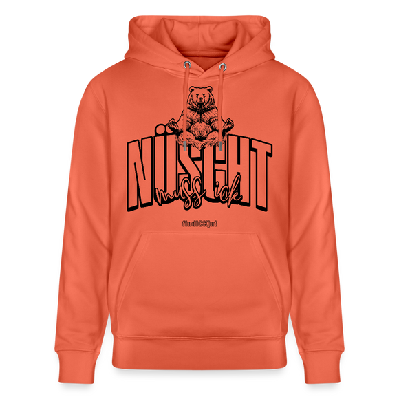 NÜSCHT MUSS ICK 2025-Unisex Bio-Hoodie mit Berliner Schnauze - Hellrot