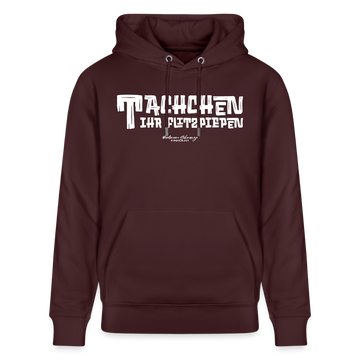 Berliner Begrüssung-TACHCHEN IHR FLITZPIEPEN- Bio-Hoodie - Maroon