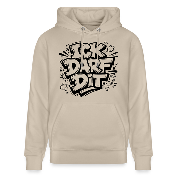 Berliner Spruch-ICK DARF DIT-Unisex Bio-Hoodie - Beige