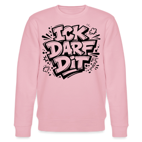 ICK DARF DIT-Unisex Bio-Sweatshirt mit Berliner Schnauze - Hellrosa