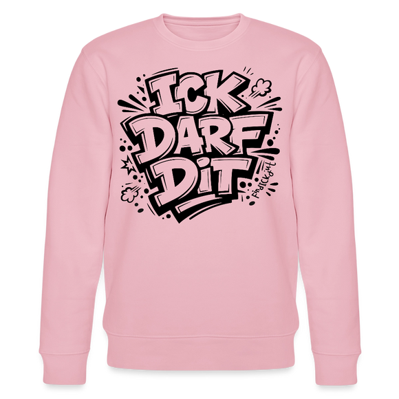 ICK DARF DIT-Unisex Bio-Sweatshirt mit Berliner Schnauze - Hellrosa