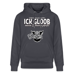 ICK GLOOB MEEN SCHWEIN PFEIFT!-Unisex Bio-Hoodie II - Indigoblau