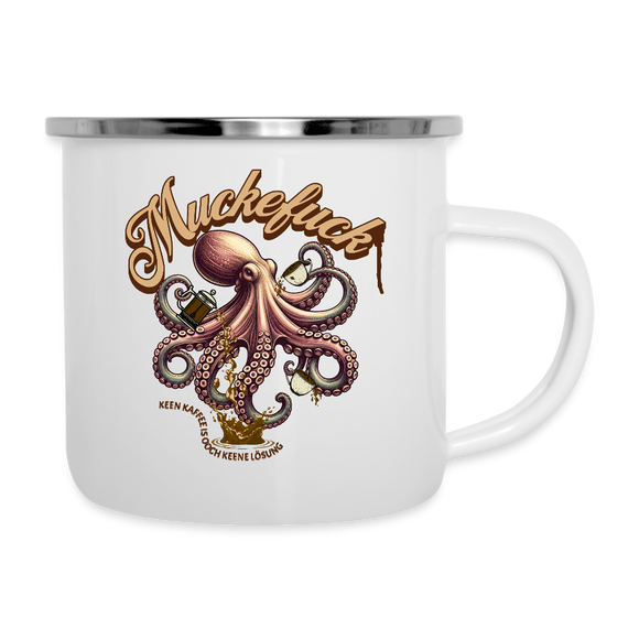 MUCKEFUCK - Emaille-Tasse - Weiß