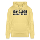 ICK GLOOB, MIR LAUST DER AFFE-Unisex Bio-Hoodie - Gelb Viva 