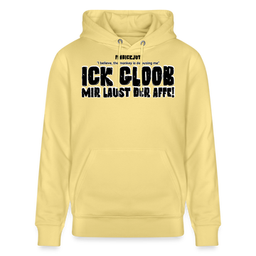 ICK GLOOB, MIR LAUST DER AFFE-Unisex Bio-Hoodie - Gelb Viva 