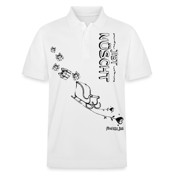 Weihnachten in Berlin 2025-JIBT NÜSCHT-Unisex Bio-Poloshirt - Weiß