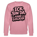 ICK BIN DA KANN LOSJEHN-Unisex Bio-Sweatshirt mit Berliner Spruch - Lila Traum